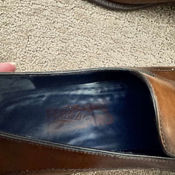 Original Salvatore Ferragamo Mens Size 10.5 Brown Leather Tassels Slip On Shoes main image 3